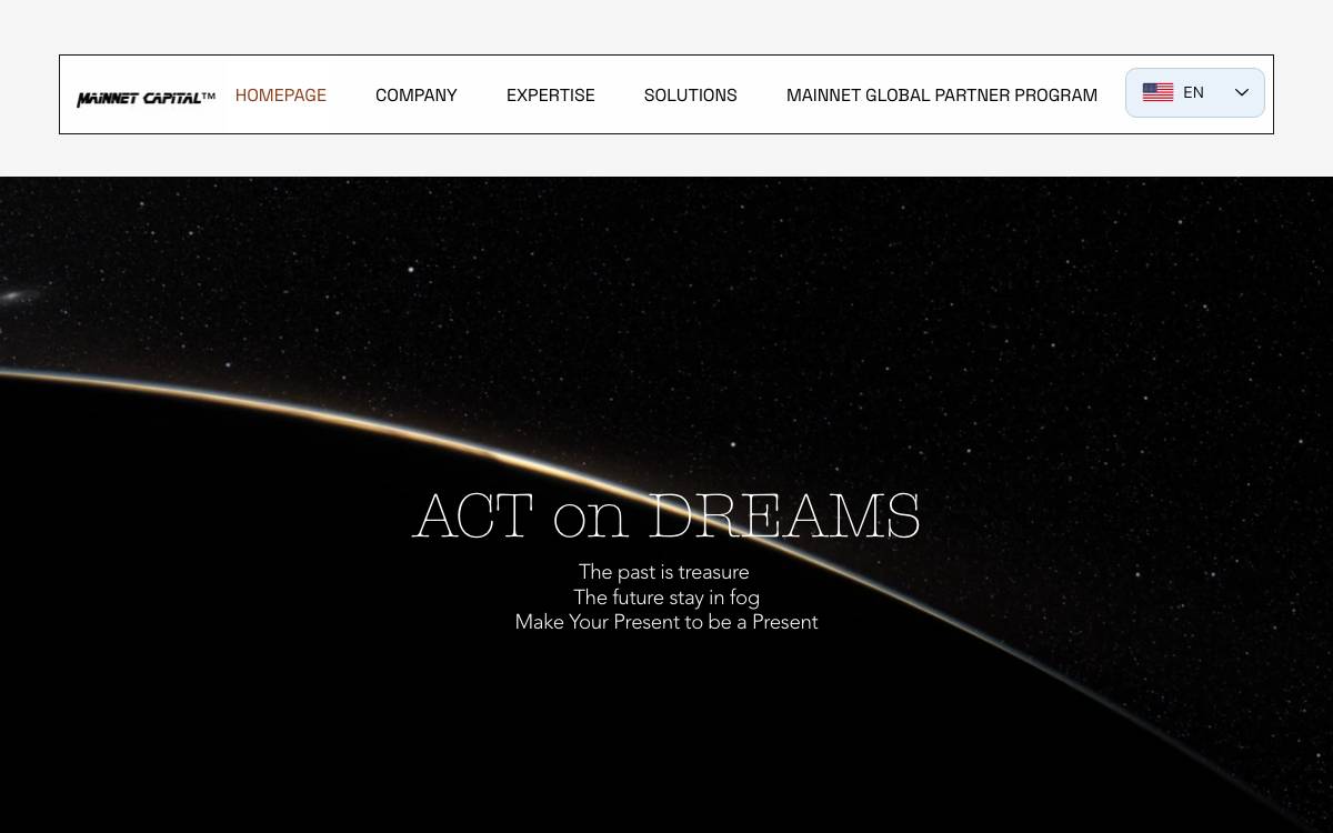 MainNet Capital website preview