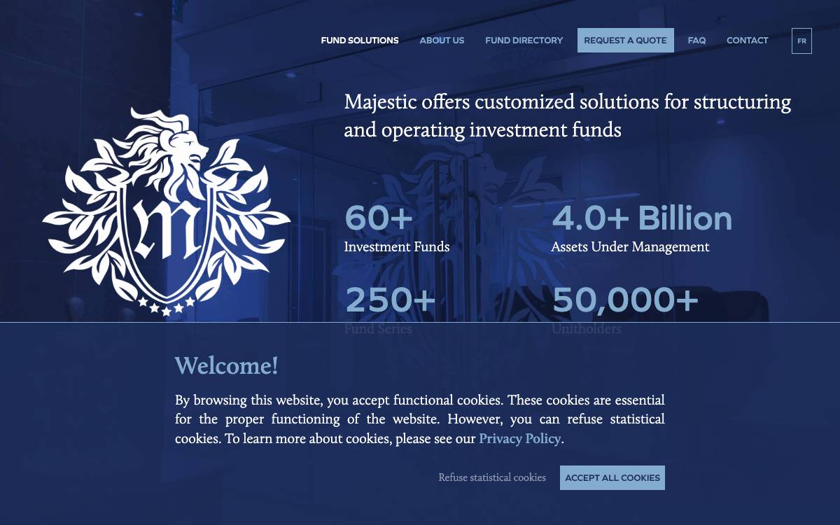 Majestic Asset Management website preview