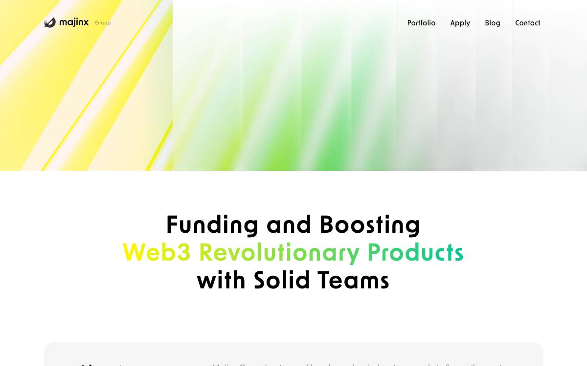 Majinx Capital website preview