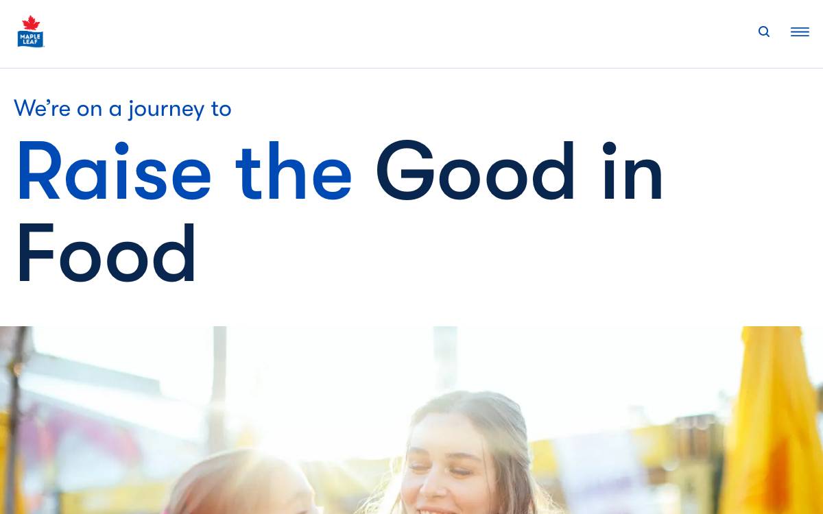 Maple Leaf Foods strategic venture activity website preview
