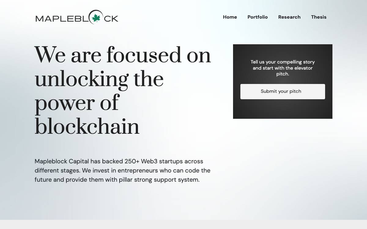Mapleblock Capital website preview