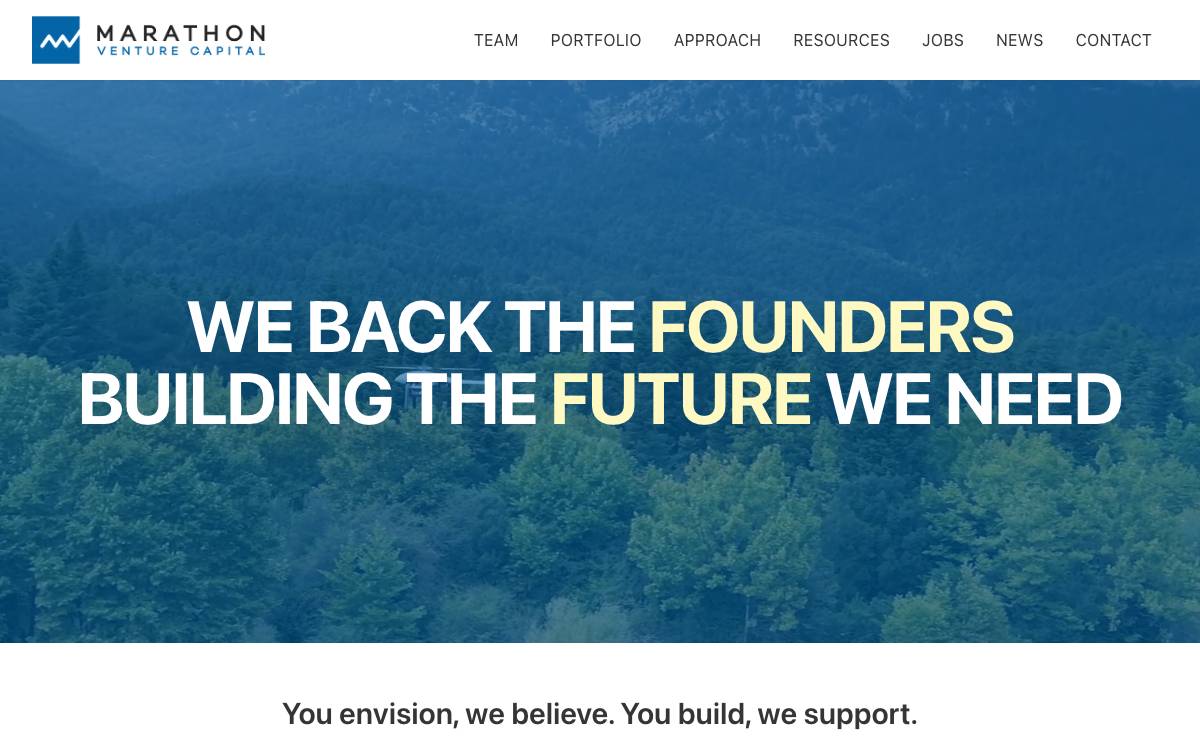 Marathon Venture Capital website preview