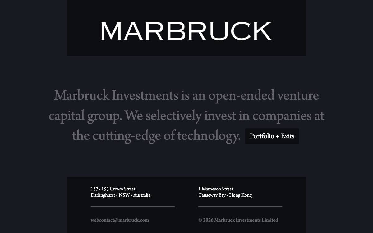 Marbruck website preview