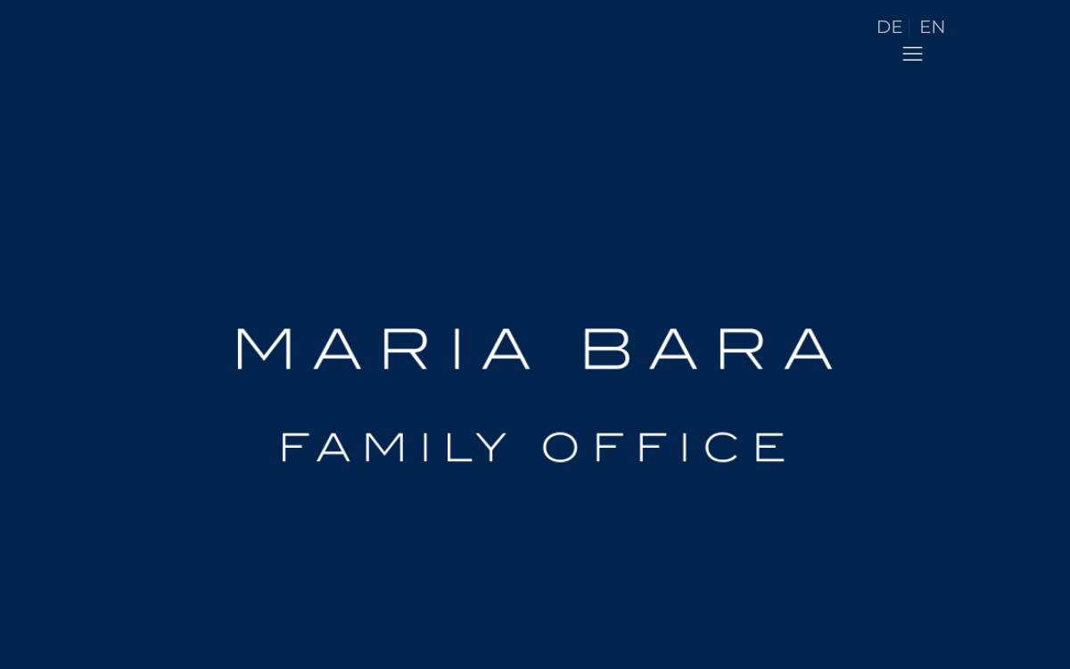 Maria Bara Family Office website preview