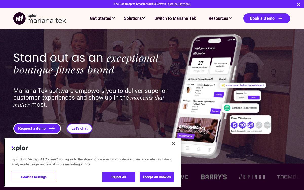 Mariana Tek website preview