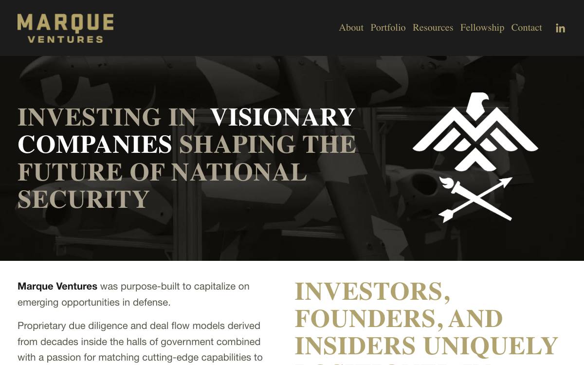 Marque Ventures website preview