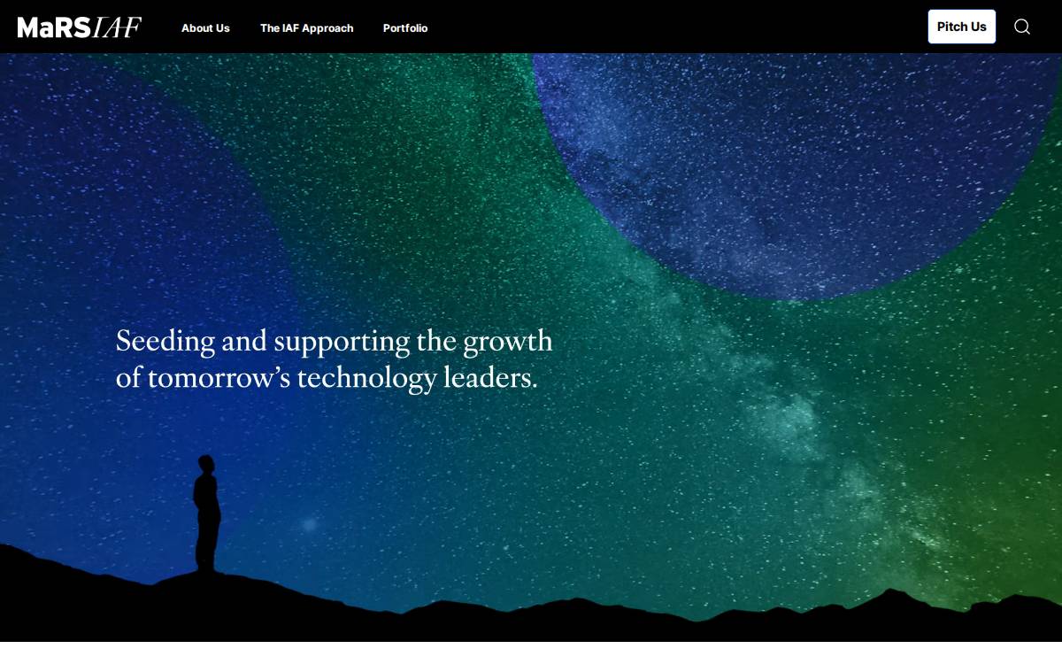 MaRS Investment Accelerator Fund website preview