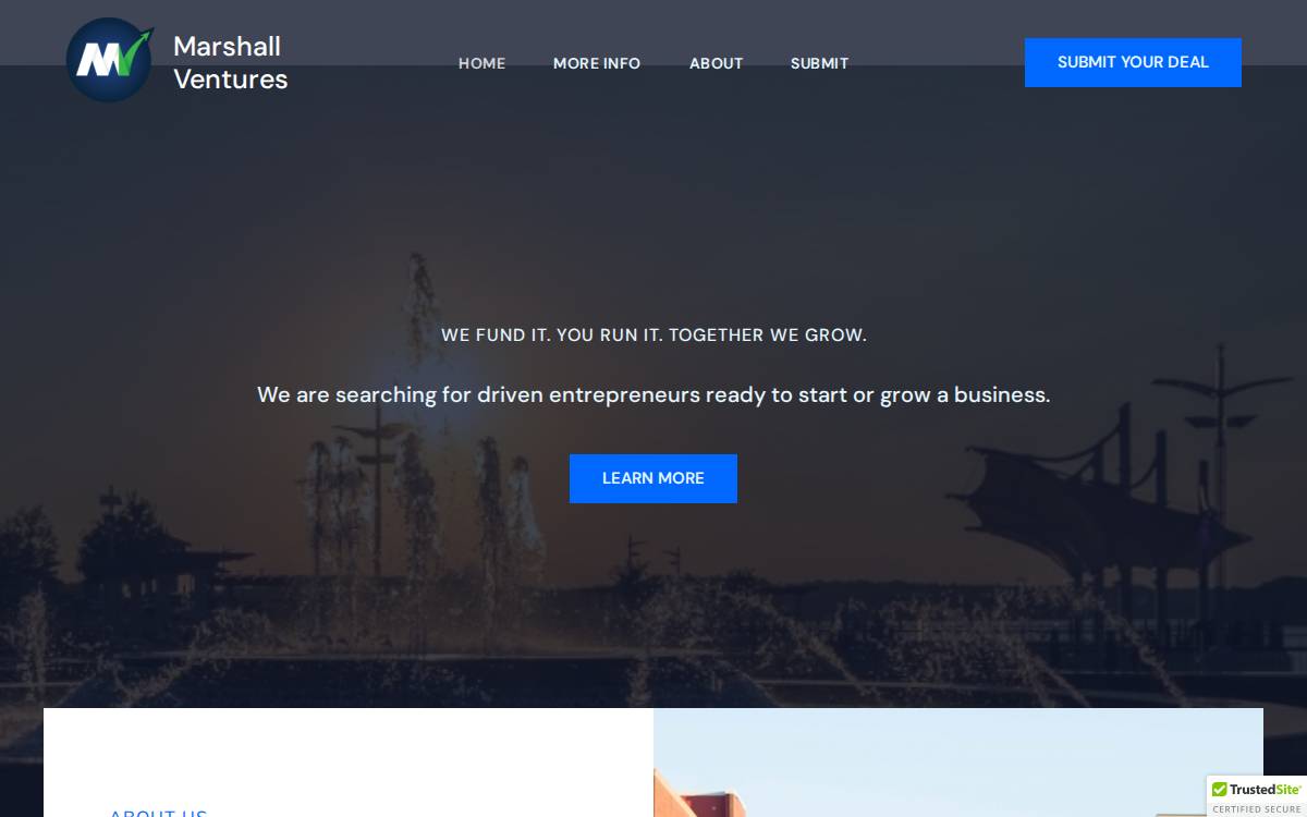 Marshall Ventures website preview