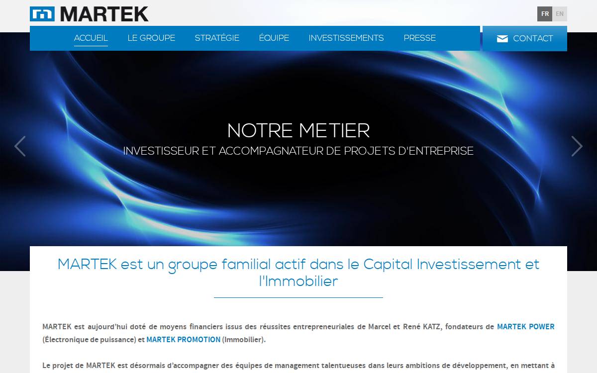 MARTEK website preview
