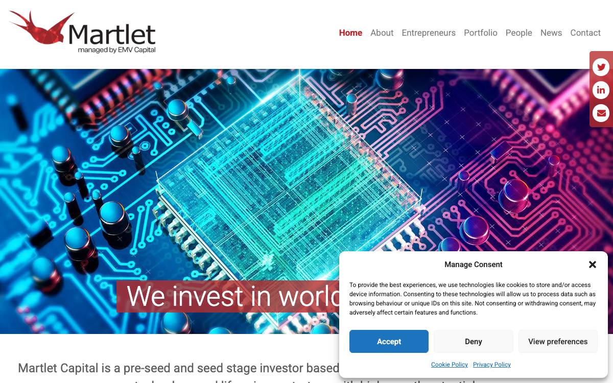 Martlet Capital website preview