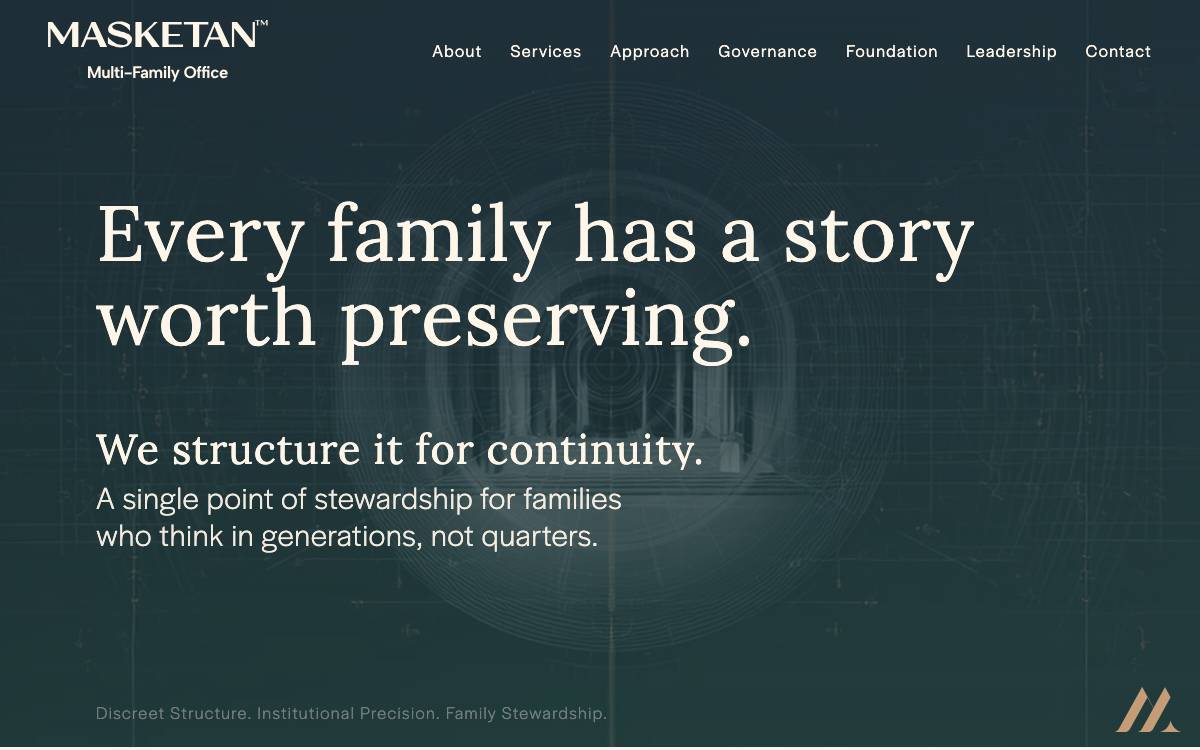 Masketan website preview