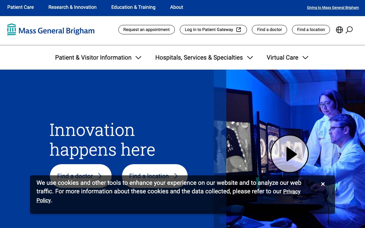 Mass General Brigham Ventures website preview