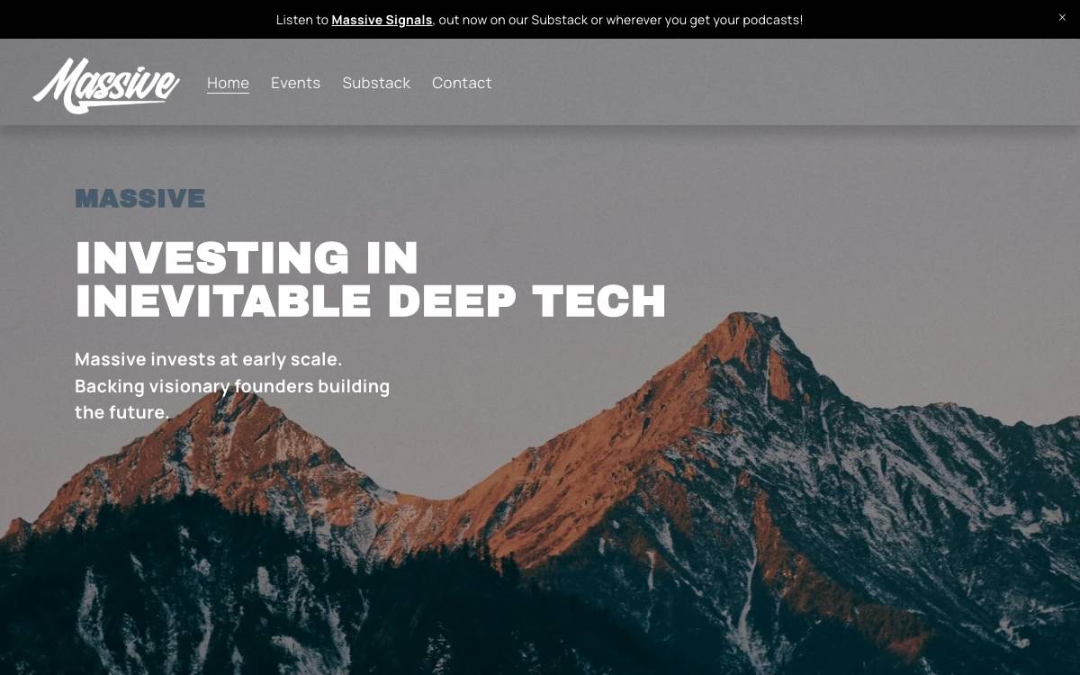 Massive website preview