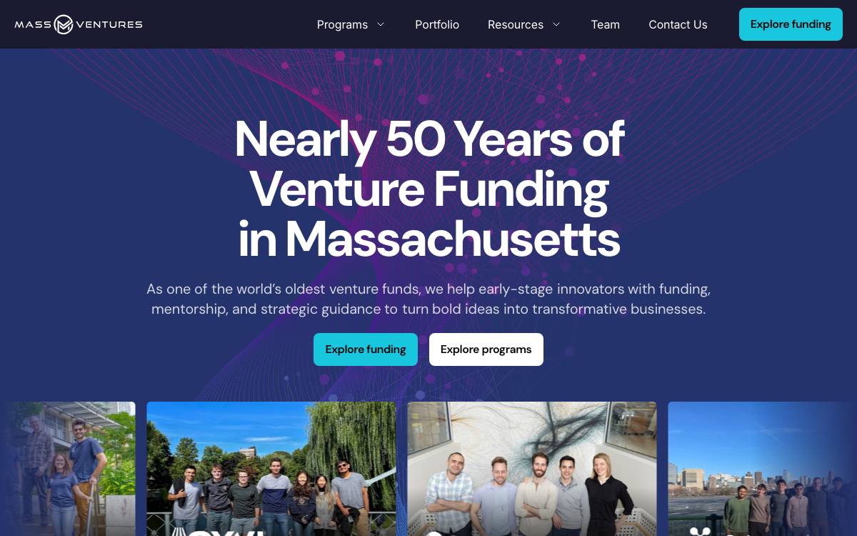 MassVentures website preview
