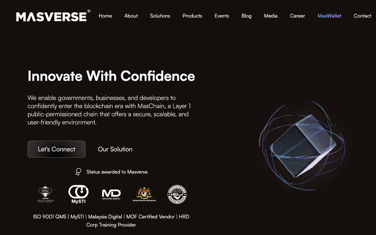 MASVERSE website preview