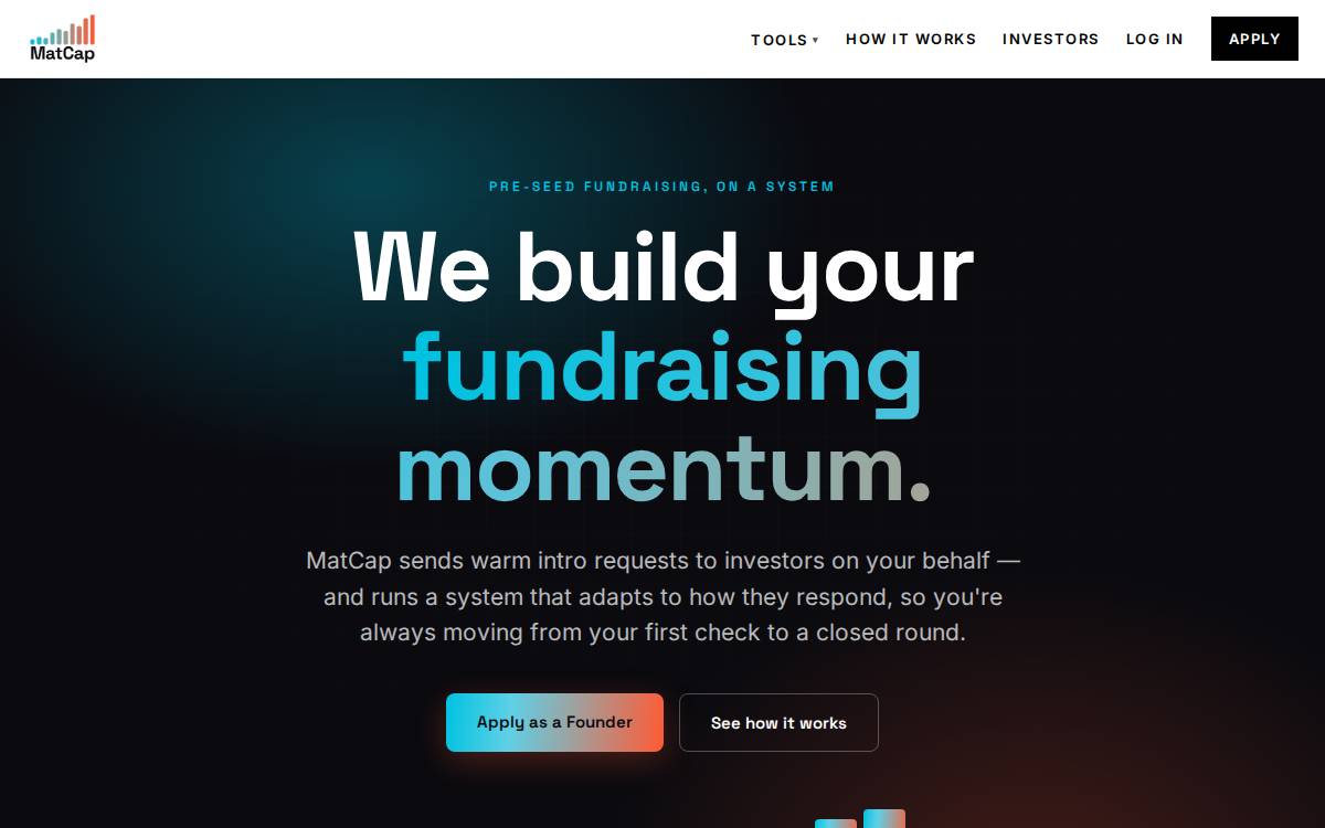 MatCap website preview