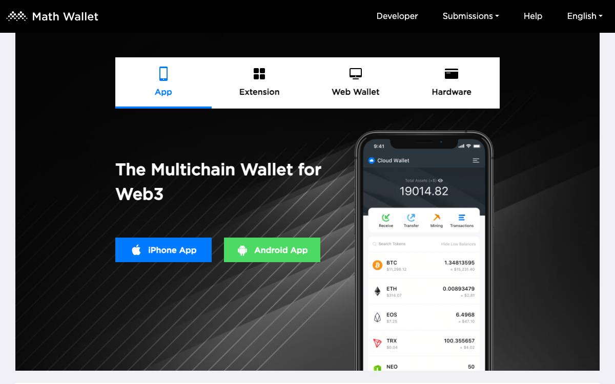 MathWallet website preview