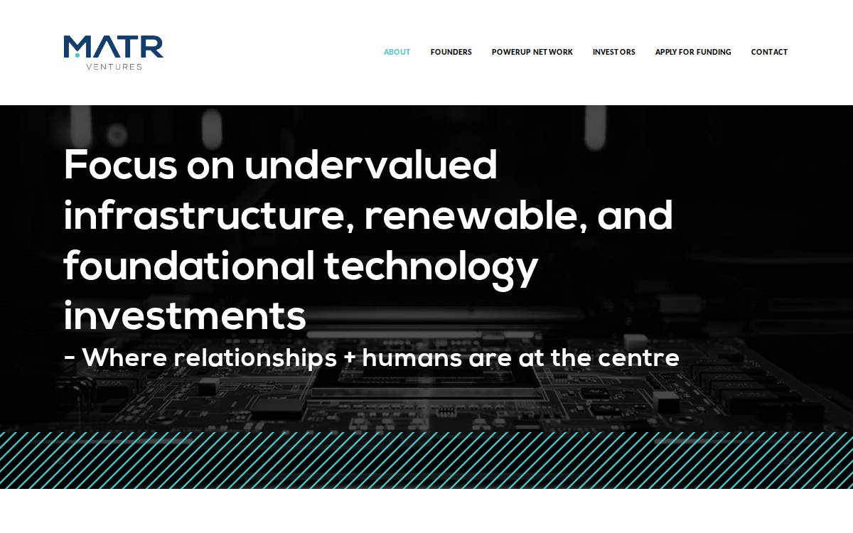 MATR Ventures website preview