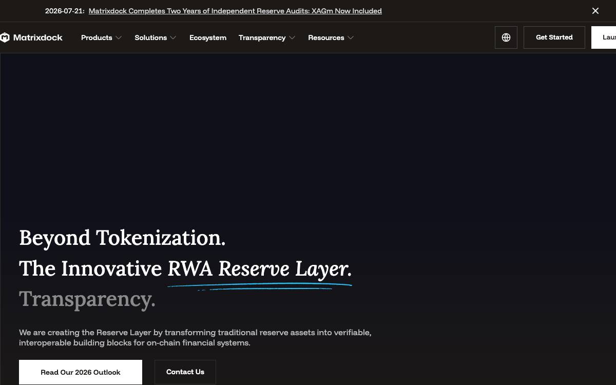 Matrixdock website preview