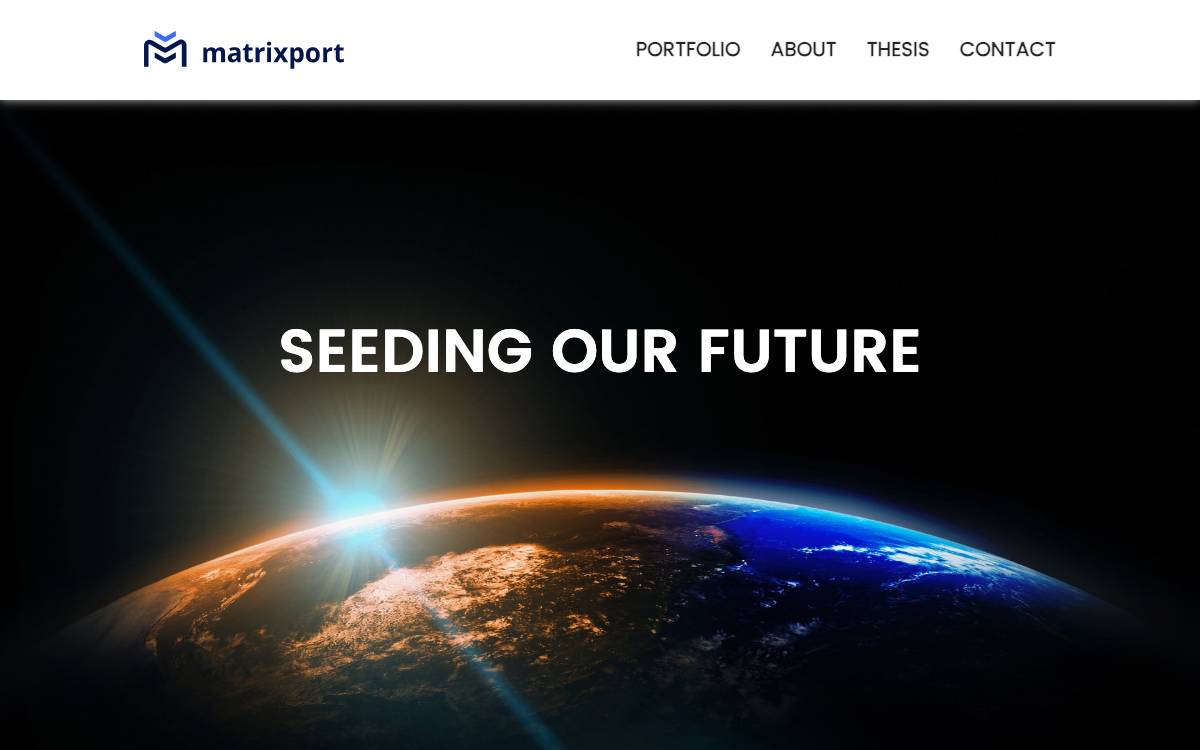 Matrixport Ventures website preview