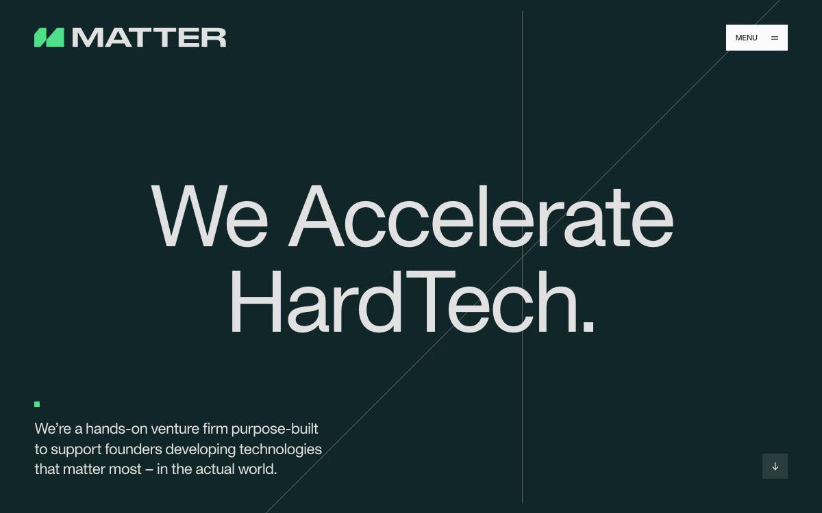 Matter Venture Partners website preview