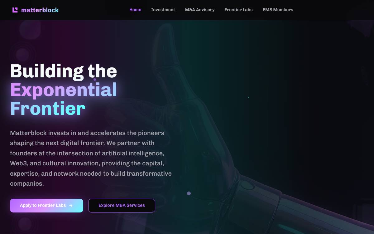 Matterblock website preview