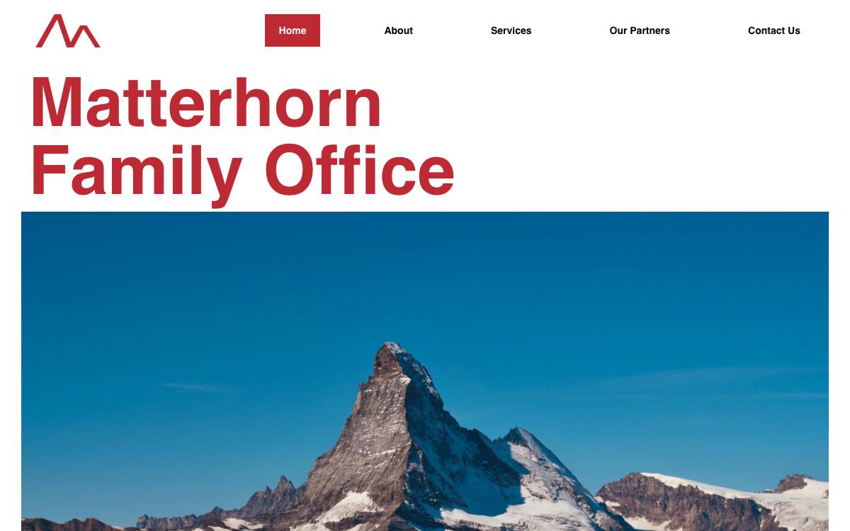 Matterhorn Family Office website preview