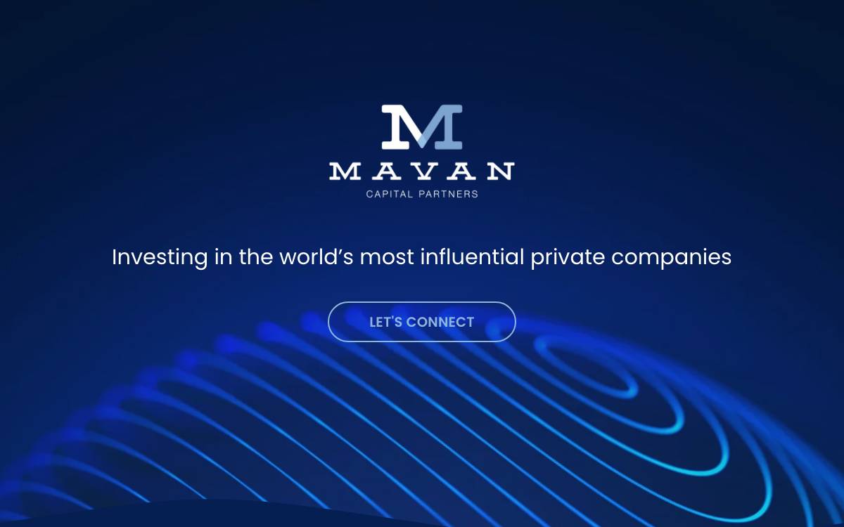 MAVAN Capital Partners website preview