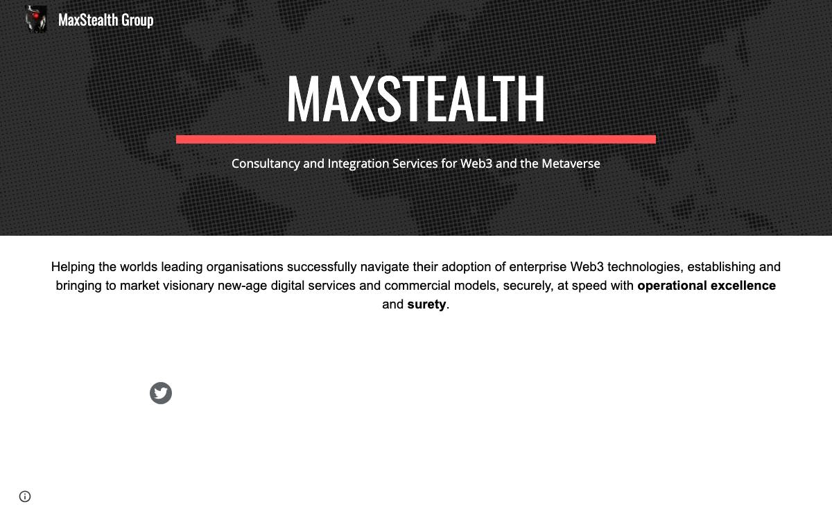 Max Stealth website preview