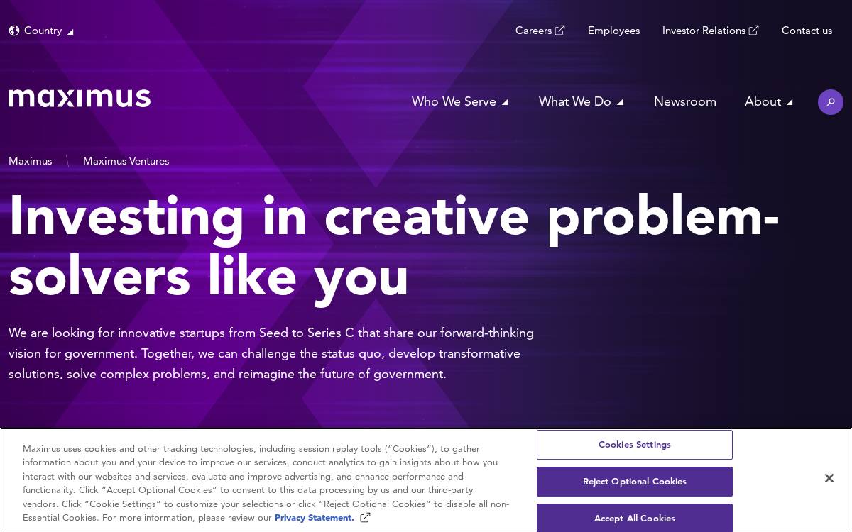 Maximus Ventures website preview