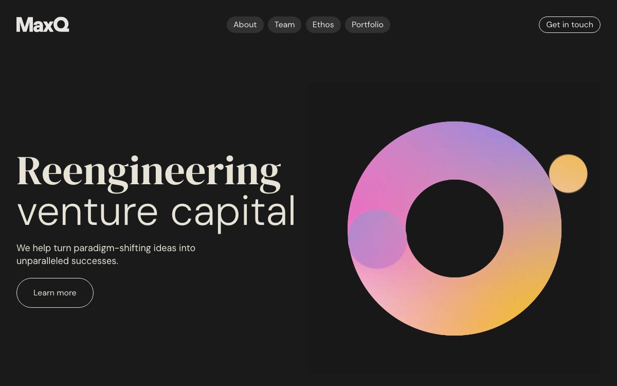 Maxq website preview