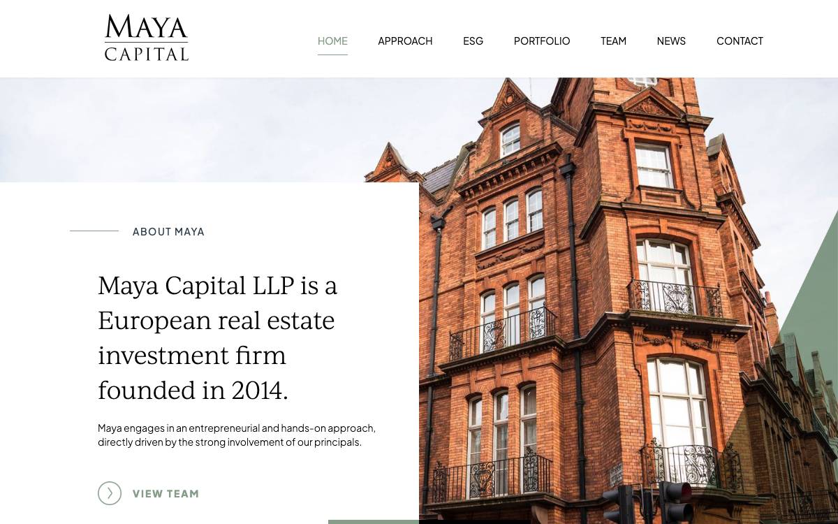 MAYA Capital website preview