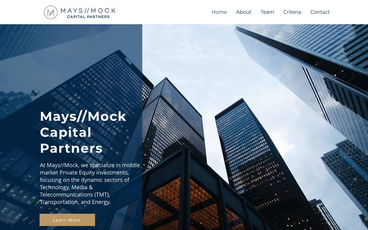Mays//Mock Capital Partners, Inc. website preview