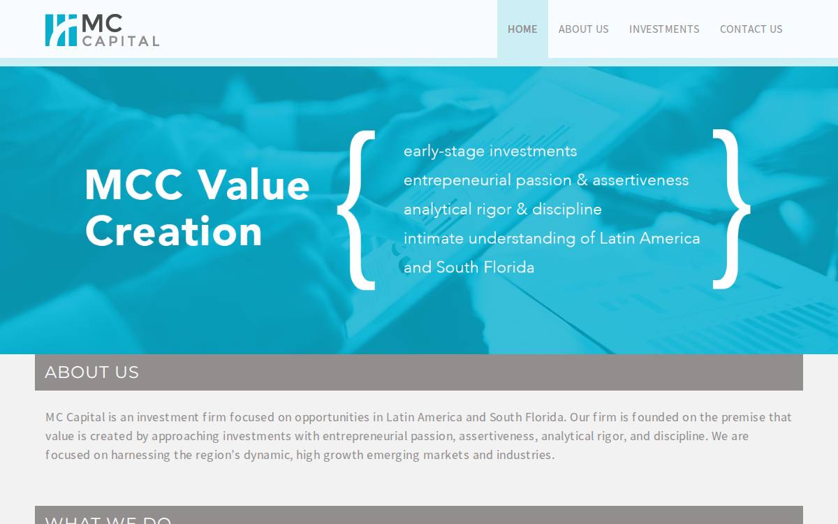 MC Capital website preview