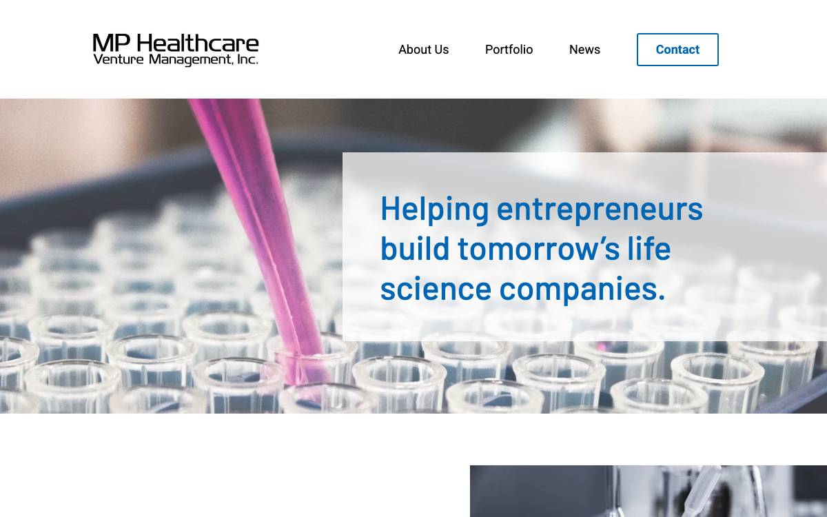MC Healthcare Ventures website preview