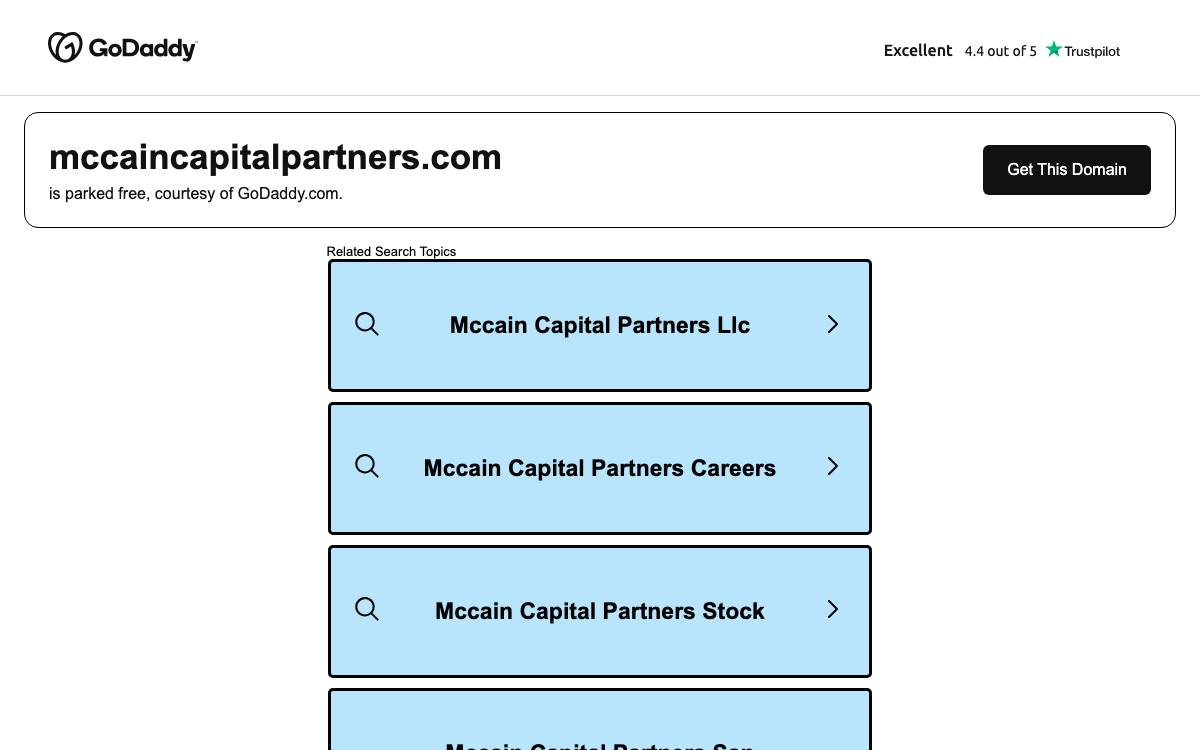 McCain Capital Partners website preview
