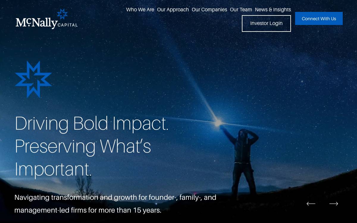 McNally Capital website preview