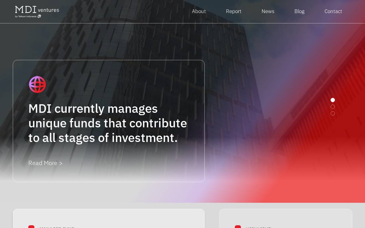 MDI Ventures website preview