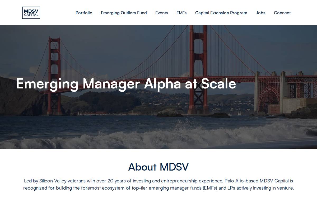 MDSV CAPITAL website preview