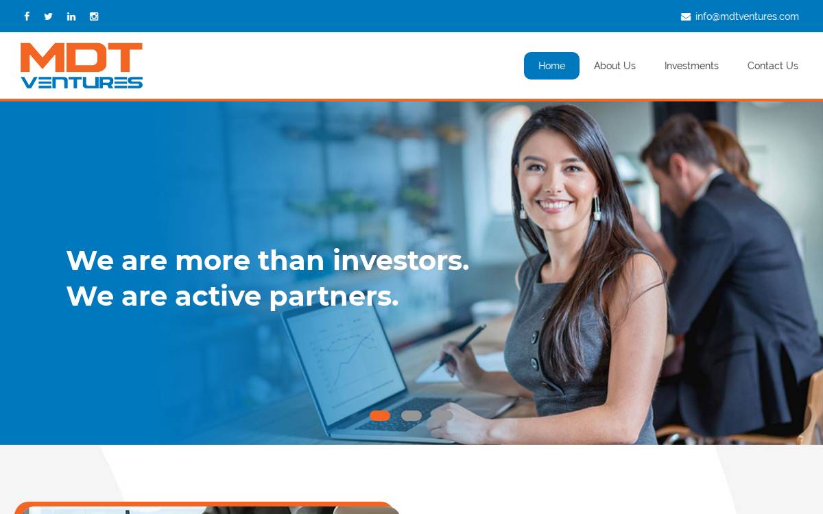 MDT Ventures website preview
