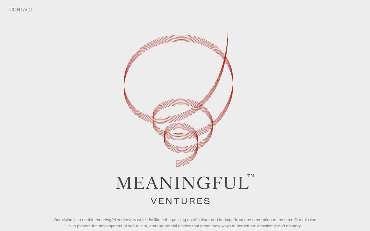 Meaningful Ventures website preview