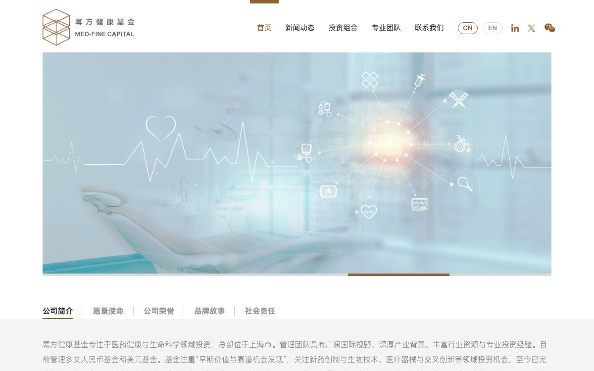 Med-Fine Capital website preview