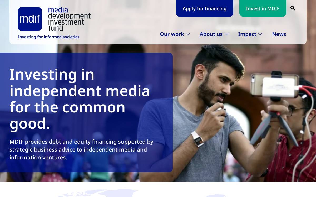Media Development Investment Fund website preview