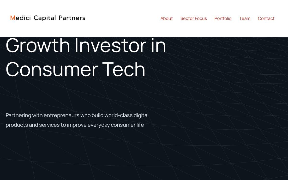 Medici Capital Partners website preview