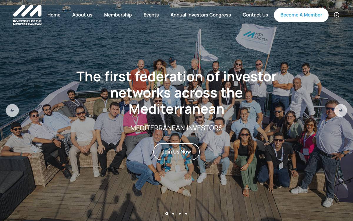 Mediterranean Business Angels website preview