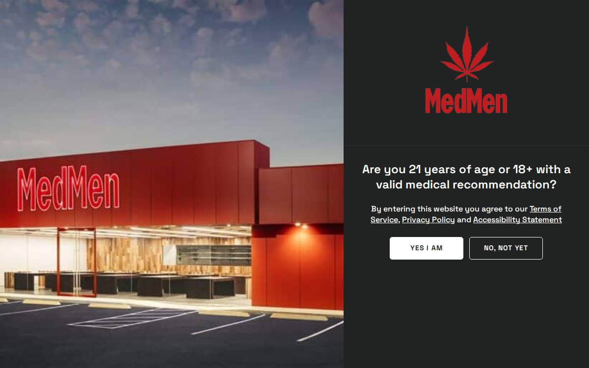 MedMen website preview