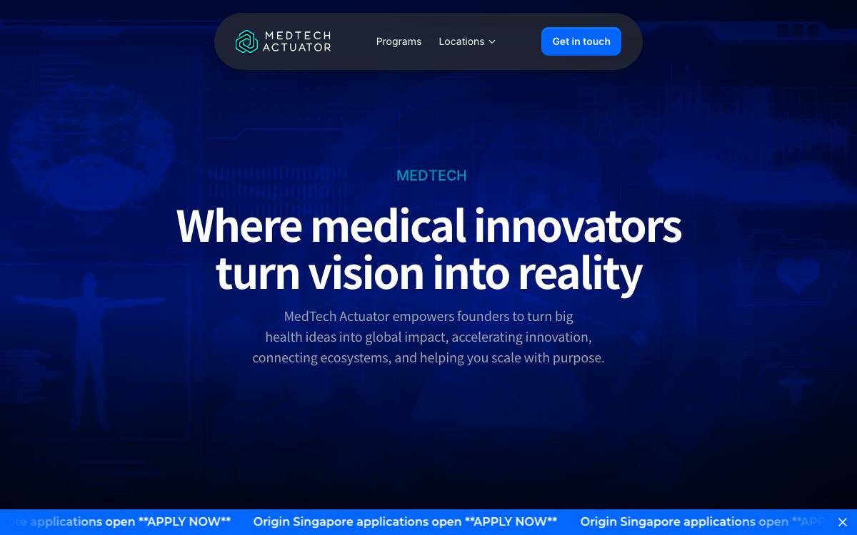 MedTech Actuator website preview