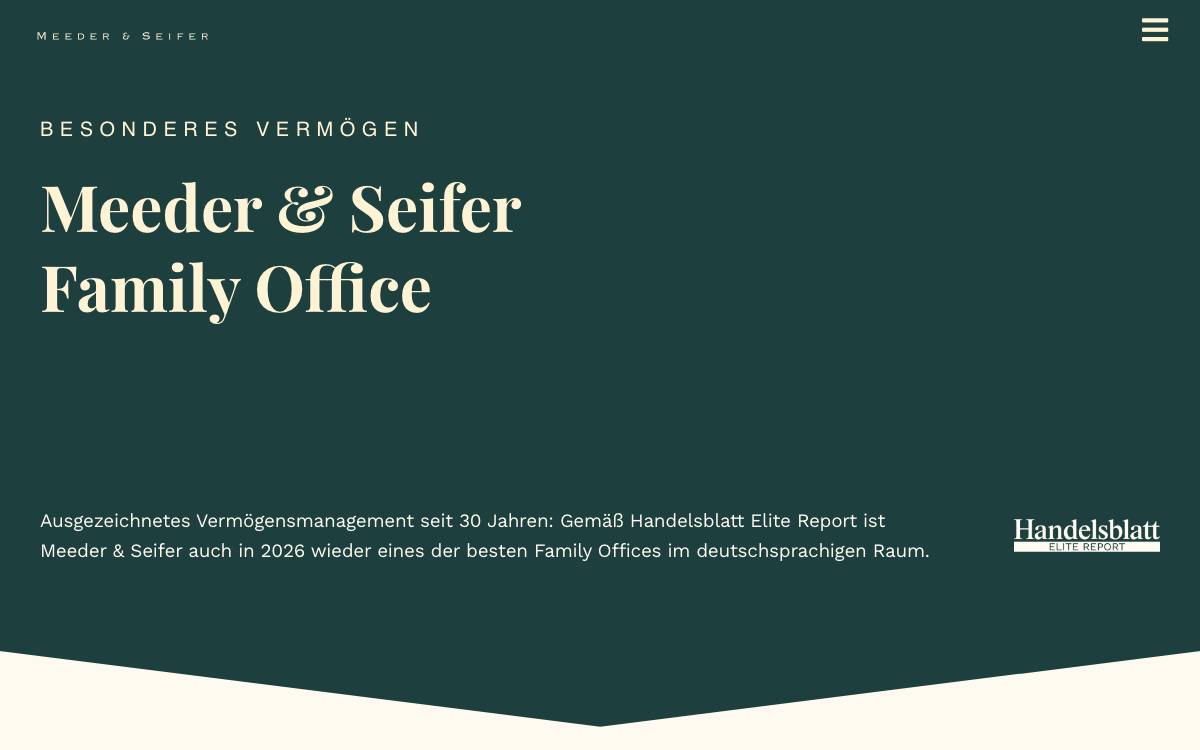 MEEDER & SEIFER Gesellschaft für strategische Vermögensplanung und Vermögensmanagement mbH website preview