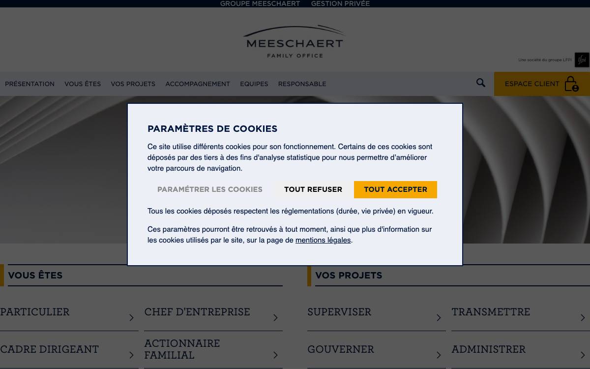 Meeschaert Family Office website preview