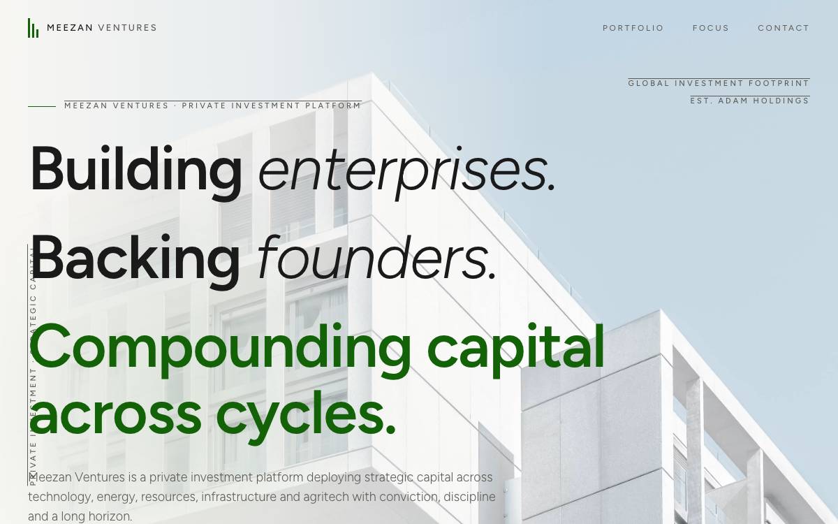 Meezan Ventures website preview